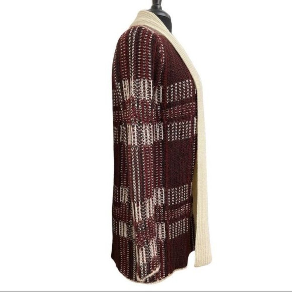 𝅺bb Dakota Plaid Shawl Collar Cardigan Sz S - Picture 9 of 12